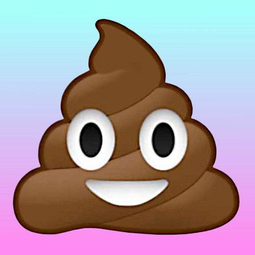 Poop Emoji - Rainbow Background